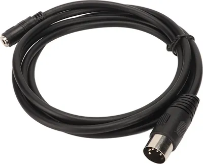 Zdjęcie produktu dla kabel z wtyczką DIN 5-pin na 3,5 mm, kabel połączeniowy MIDI 5-żyłowy DIN5P, wtyczka do wtyczki, przedłużacz do odtwarzacza CD, magnetowidu, DVD, gramofonu, 1,5 m
