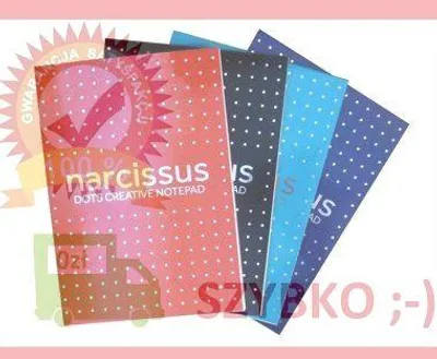 Produktbild von Notizblock Kropka A5 mit Punktmuster, 80 Blätter, 80 g/m² Papier, oben geklebt, metallisierter Schriftzug
