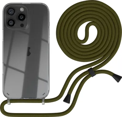 Produktbild von EAZY CASE Handykette mit Hülle für Apple iPhone 16 Pro Max Backcover Handykette, zum Umhängen in Grün
