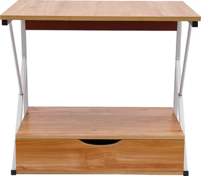 Produktbild von 2-stufiges Mikrowellenregal mit Schublade Küchenregal Mikrowellenhalterung Mikrowellenständer 54*35*50cm (Holz+Weiß)