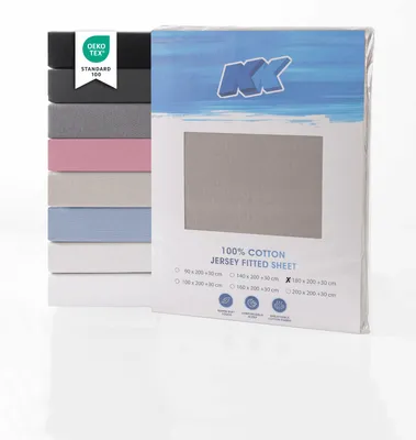 Obrázok produktu pre Bavlnené prestieradlo Jersey 180x200+30 cm, rôzne farby