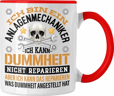 Produktbild von Trendation - Anlagenmechaniker Tasse Geschenk Spruch Männer (Rot)