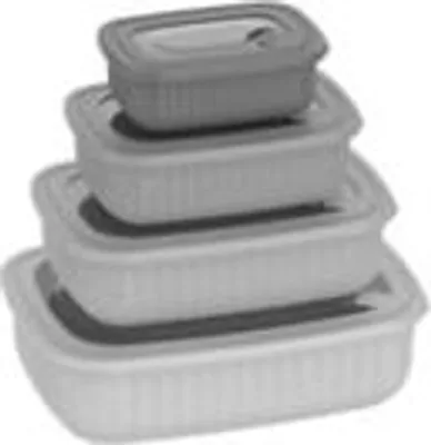 Produktbild von Frischhaltedosen-Set, 4-tlg., flach,grau