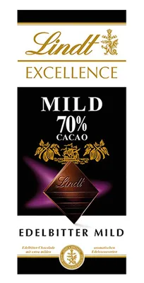 Produktbild von Lindt Excellence Mild 70% Cacao Edelbitter Tafel 100g