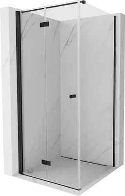 Obrázok produktu pre Mexen Mist-F T skladací sprchový kút ľavý 75 x 75 cm, priehľadný, čierny - 8A6T-075-075-70-00-L