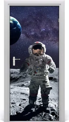 Produktbild von Tulup Türaufkleber 95x205 cm Dekorative Aufkleber Selbstklebend Wasserdichte Tapete Abnehmbar Schlafzimmer Wohnzimmer Wohnkultur - Astronaut Klebe