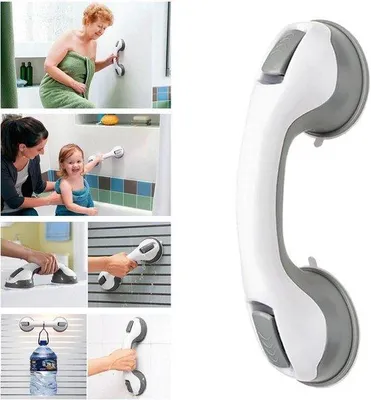 Immagine prodotto di 2 maniglie da bagno nere per bagno e WC