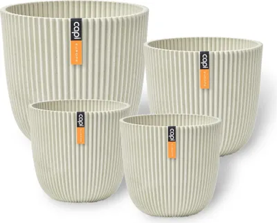 Produktbild von Capi Europe - Geschenkset Topf kugel Groove 'made with' - Sägespäne beige - Set M
