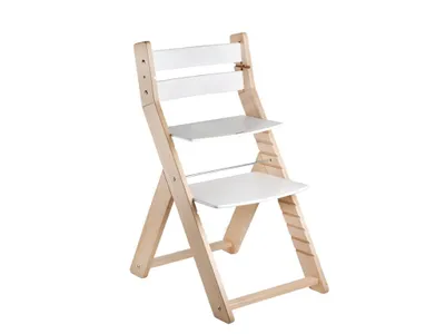 Produktbild von Wachsender Stuhl für Schulkinder SANDY Natural - Weiß