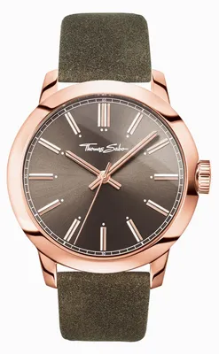 Produktbild von Thomas Sabo Herren Armbanduhr Rebel at heart 46 mm Armband Leder WA0314-266-205-46 MM