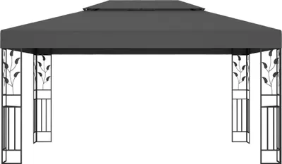 Produktbild von vidaXL Pavillon mit Doppeldach 3x4 m Anthrazit