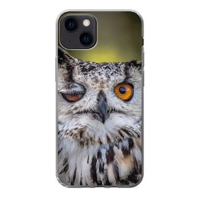 Produktbild von MuchoWow® Handyhülle Schutzhülle Hülle für iPhone 13 Eule - Auge - Orange Silikon Softcase Handy Hülle - Karteninhaber