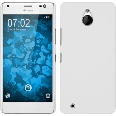 Produktbild von PhoneNatic Case kompatibel mit Microsoft Lumia 850 - Hülle weiß gummiert Hard-case Cover