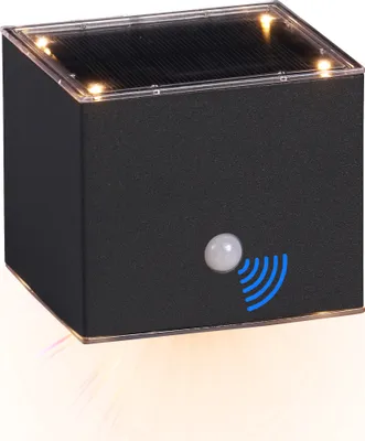 Produktbild von Northpoint LED Solar Wandleuchte mit Bewegungsmelder Up & Down-Technik warmweiß Würfel