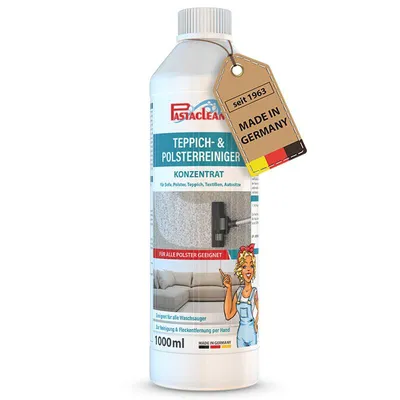 Produktbild von Pastaclean Polster und Teppichreiniger 1L Waschsauger Polsterreiniger Konzentrat für Sofa, Polster, Teppich, Textilreiniger, Autositze uvm.