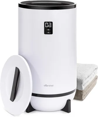 Immagine prodotto di Scaldasciugamani - Asciugamaniere - Riscaldatore per asciugamani - Riscaldatore per asciugamani da bagno - Nero - Timer con 4 impostazioni