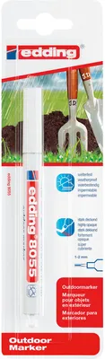 Productafbeelding van Permanent marker Edding 8055, wit, 1-2 mm (5 stuks)
