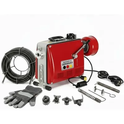 Produktbild von Mucola Rohrreinigungsmaschine 500W Hochdruck Rohr-Reiniger 16mm Rohrreinigungsgerät Rohrreiniger Abflussreiniger