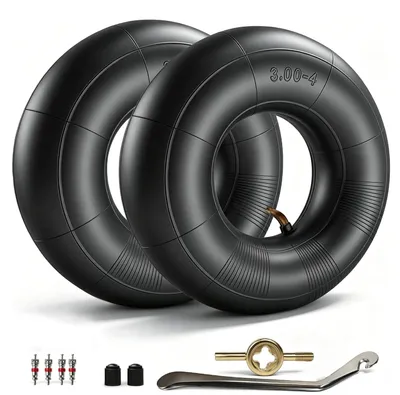 Produktbild von Schlauch 300-4, 2 Stück, 260x85 mm, Gummi, für Schubkarren