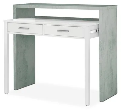 Imagen del producto de duehome -Mesa de escritorio extensible con 2 cajones 98,5 cm Bureau
