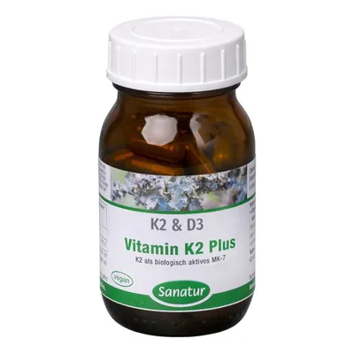 Obrázok produktu pre Sanatur vitamín K2 a D3 | 90 kapsúl | s K2VITAL® MK7 | vegánsky