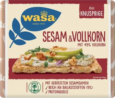 Obrázok produktu pre Wasa chrumkavý sezamový a celozrnný chlieb 200g