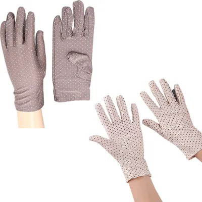 Produktbild von Paar Sonnenschutzhandschuhe, rutschfeste UV-Schutz-Fahrhandschuhe, Sommer-Outdoor-Handschuhe für Damen und Mädchen