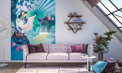 Produktbild von Komar Digitaldruck Vliestapete "Mulan", bunt, 200 x 250 cm; 020-DVD2