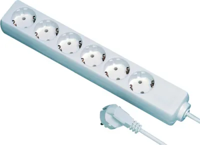 Obrázok produktu pre REV 0512362555, 1,4 m, Vnútorný, 1,5 mm², Biela, 6 AC zásuvky/AC zásuviek, 250 V