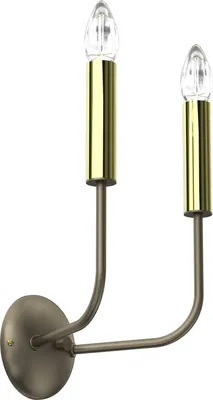 Immagine prodotto di Lampadario a parete doppio oro Akasya 2xE14 15W Luminex
