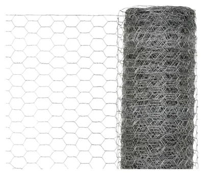 Produktbild von Verzinkter Stahldrahtzaun 25 x 1,5 m, 36 mm Maschenweite, Silber, für Außenzäune in der Geflügelhaltung
