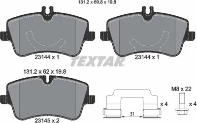 Obrázek produktu pro Brzdové Destičky Db Přední W203 00-