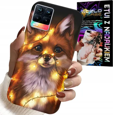Image de Étui pour Realme 8 / 8 Pro - Petit renard mignon Animaux de la forêt Étui + Verre