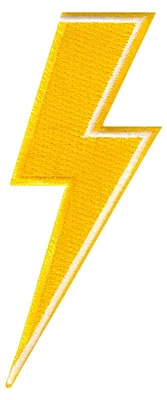 Blitz-Stickpatch 9,5x3,8 cm aufbügelbar für Kleidung