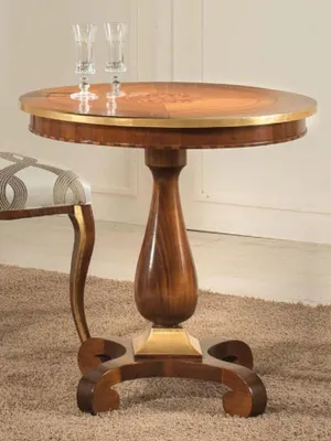 Zdjęcie produktu dla Esstisch Luxus Rund Tisch Massiv Holz Italien Esszimmer Tische Runde Möbel