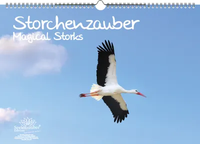 Produktbild von Storchenzauber DIN A3 Kalender - Immerwährender Kalender Störche und Storchenbabys - Seelenzauber