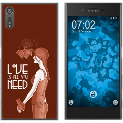 Produktbild von PhoneNatic Case kompatibel mit Sony Xperia XZs Silikon-Hülle in Love Beziehung M3