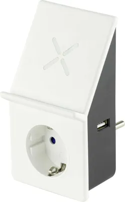 Obrázek produktu pro REV USB-Ladeadapter mit Wireless Charging + 1x Steckdose