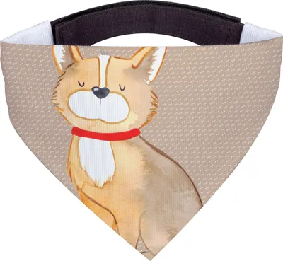 Produktbild von Mr. & Mrs. Panda Hundehalstuch Hund Glück - Hundeglück - Geschenk, Halstuch, Corgie, Sprüche, Hunde-Halstuch, Liebe, Herz, Spruch, Tuch, Für Hunde