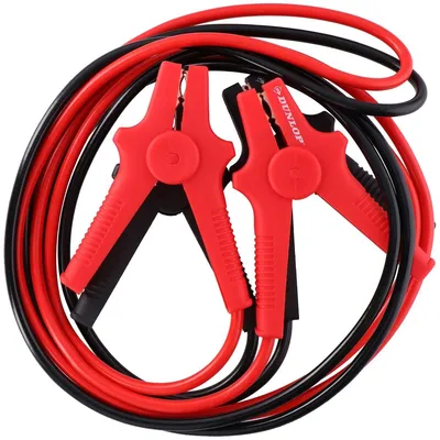 Produktbild von Dunlop Starthilfekabel Auto 3M 16Mm² - Starterkabel für Zuverlässige Stromübertragung - Isolierte Krokodilklemmen - Auto Starthilfe mit Tasche - Tuv