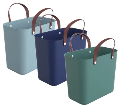 Produktbild von Rotho Multibag 3er-Set Albula - 25L Tasche zum Shoppen - Wiederverwendbare Einkaufstasche 40 x 23,5 x 34 cm - Allzwecktasche aus recyceltem Kunststoff