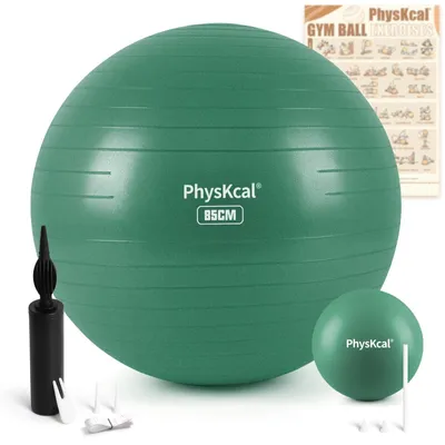 Produktbild von Gymnastikball und Pilatesball Set 85 cm und 23 cm, grün, Anti-Burst, für Zuhause