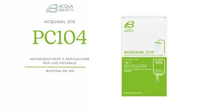 Immagine prodotto di Acqua Brevetti Acquasil 2/15, confezione da 1000g, anticalcare e anticorrosione per impianti idraulici con acqua potabile.