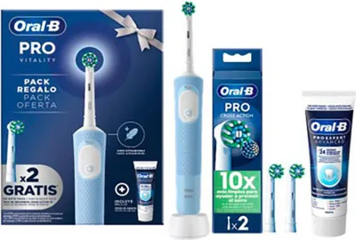 Immagine prodotto di Spazzolino elettrico Oral-B Pro Vitality + 2 ricambi + dentifricio Advance