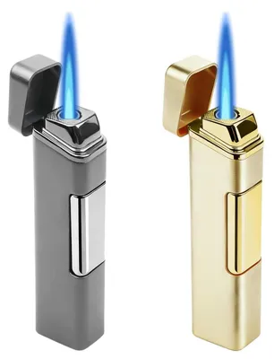 Immagine prodotto di Accendino antivento, metallo, ricaricabile, elettronico, oro, grigio