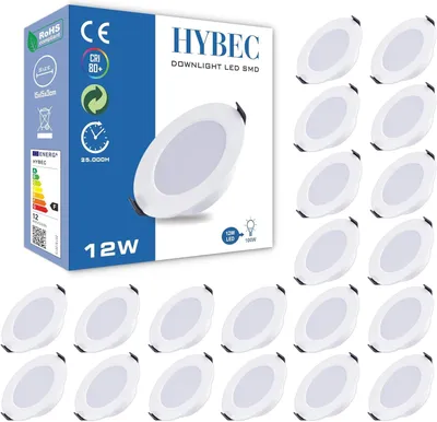 LED Einbau-Downlight 12W 4000K neutralweiß 1000lm 20er-Pack