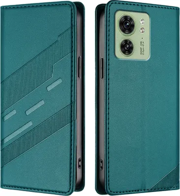 Immagine prodotto di Custodia per Motorola Edge 40, custodia a portafoglio in Finto cuoio con slot per carte e funzione stand Grün