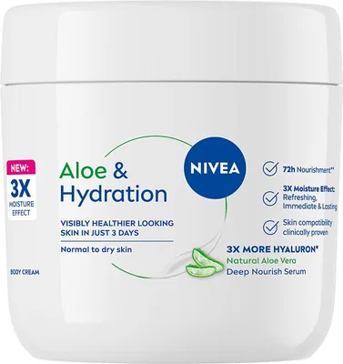 Obrázek produktu pro NIVEA Krém na tělo s obsahem aloe a hydratační složkou, 400 ml