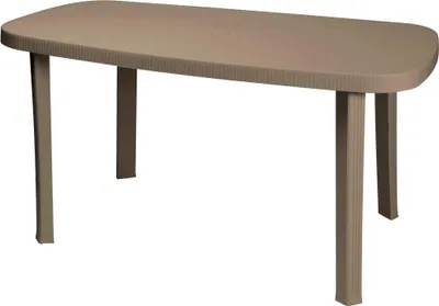 Image de Table de jardin ovale en résine gris tourterelle Otello 140x80x72 cm