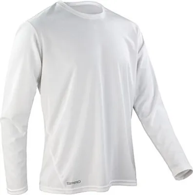 Immagine prodotto di SPIRO S254M | Maglietta da allenamento a maniche lunghe Quick Dry - Colore: Bianco - Taglia: XL